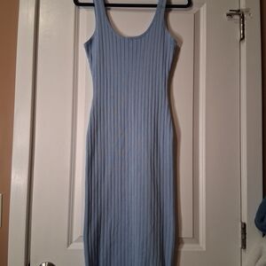 Windsor Light Blue Ribbed Maxi Dress